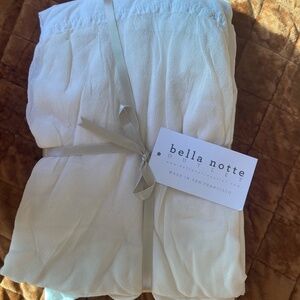 Bella notte Valentina Crib Dust Ruffle silk gauze White